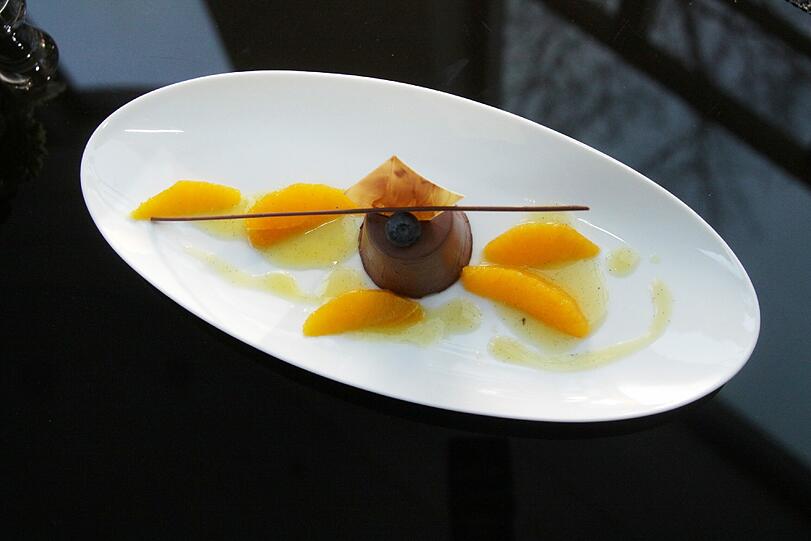 Schoko-Panna-Cotta, Orange.