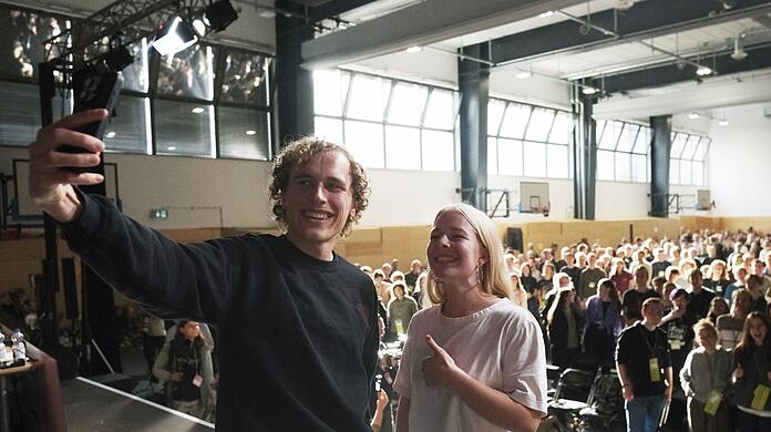 Das neue Führungsduo der Grünen Jugend - Jakob Blasel und Jette Nietzard.