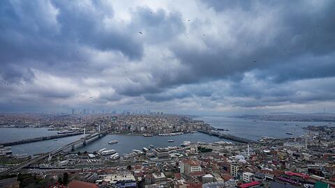 Blick auf das von schweren Beben heimgesuchte Istanbul.