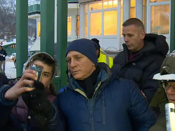 James Bond alias Daniel Craig in seinem Winter-Outfit