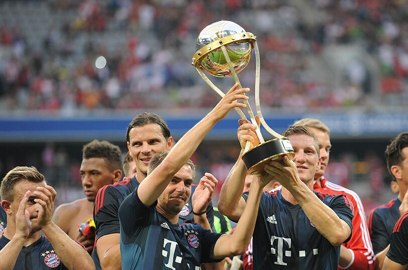 Im Jahr 2013 gewann Schweinsteiger alle Titel: Club-Weltmeister, Champions-League-Sieger, UEFA-Supercup-Sieger