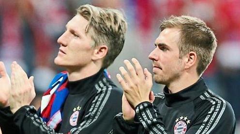 Weggefährten bei Bayern: Lahm (r.) mit Bastian Schweinsteiger.