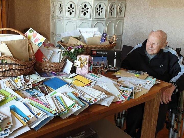 Hermann Günther feiert seinen 100. Geburtstag. Foto: Licha/vifogra/dpa