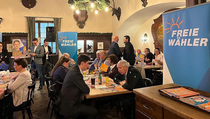Die Freien Wähler haben sich für die bayerische Wahlfeier im Augustiner Keller in München einquartiert.
