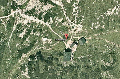 Die Gruttenhütte in den Tiroler Alpen