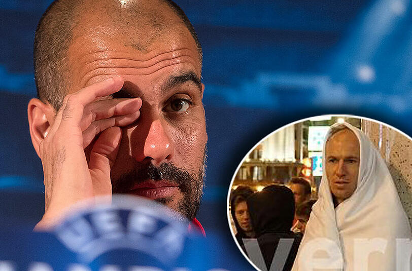 Lief nicht ganz nach Plan: Die Moskau-Reise des FC Bayern. Wegen eines Feueralarms mussten die Spieler in Decken das Hotel verlassen.