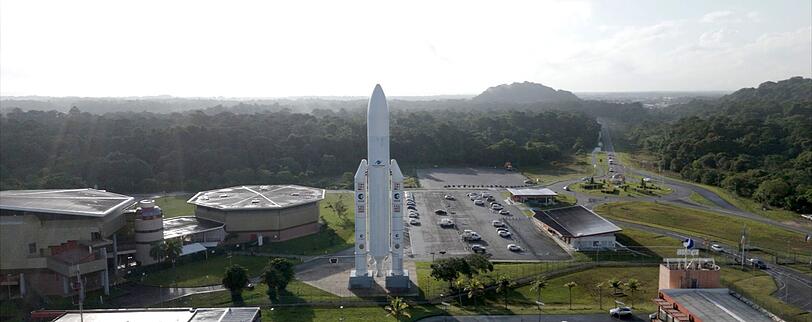 Im Juli 2024 hob die europäische Trägerrakete Ariane 6 erstmals vom europäischen Weltraumbahnhof in Kourou in Französisch-Guayana ab. Im Juli 2024 hob die europäische Trägerrakete Ariane 6 erstmals vom europäischen Weltraumbahnhof in Kourou in Französisch-Guayana ab.