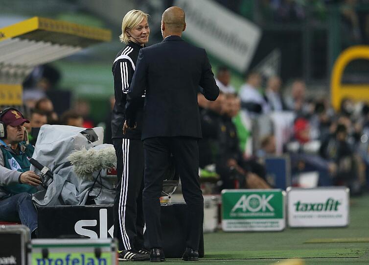 So hitzig debattierten Pep Guardiola und Bibiana Steinhaus.