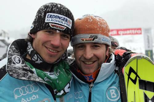 Freunde und Zimmergenossen: Alois Vogl (re.) mit Felix Neureuther.