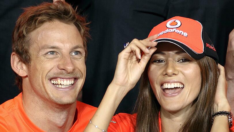 Jenson Button und seine Frau Jessica Michibata