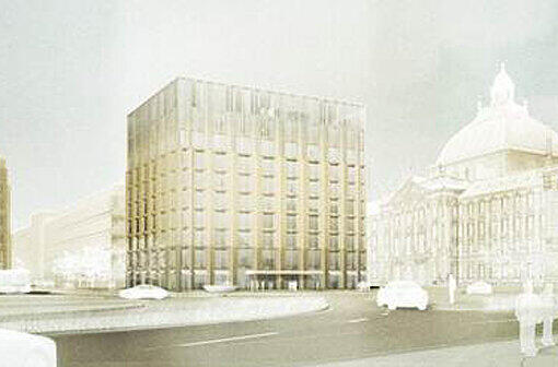 Noch einmal etwas näher. Der Entwurf der Architekten "Wandel Hoefer Lorch Architekten (Saarbrücken)".