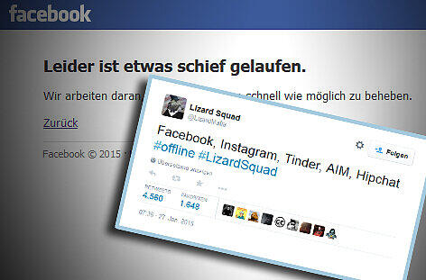 Facebook down: Am Dienstagmorgen ging zeitweise nichts mehr. Steckt der Lizard Squad dahinter?