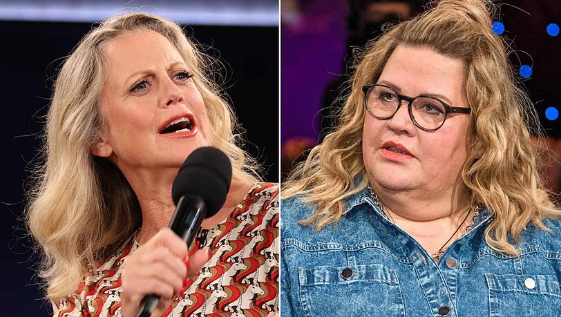 Barbara Schöneberger leistet sich im Gespräch mit Ilka Bessin einen Patzer.