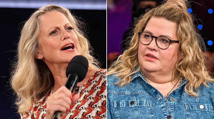 Barbara Schöneberger leistet sich im Gespräch mit Ilka Bessin einen Patzer.