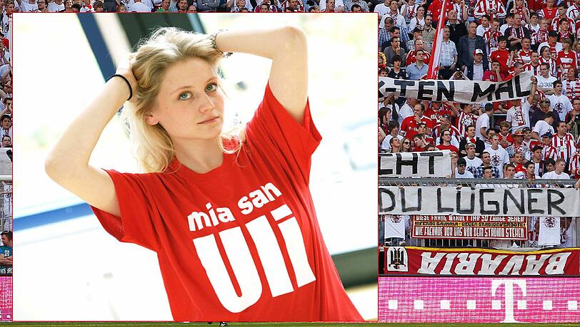 So schön kann ein Bekenntnis sein: Rebecca im knallroten Uli-Unterstützer-Shirt. So schön kann ein Bekenntnis sein: Rebecca im knallroten Uli-Unterstützer-Shirt.