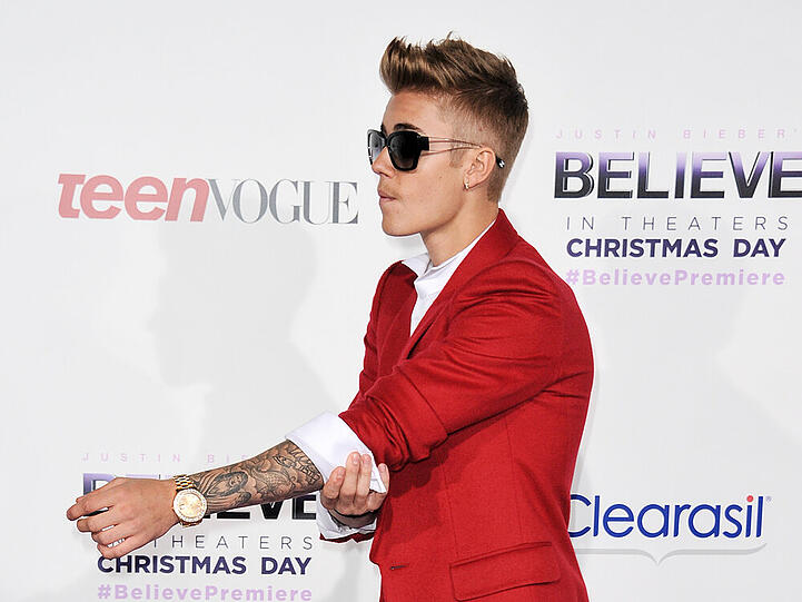 Justin Bieber auf der Premiere seines Filmes "Believe"