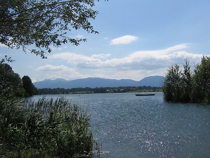 Der Geheimtipp: Riegsee
Beschreibung: Der See ist jeden der 65 Kilometer Anreise von München aus wert. Der Bergblick ist ein Traum, der kleine Badestrand samt Badeplattform bei Aidling auch. Maximale Wassertiefe: 15,4 Meter. 
Charakteristik: Ein Geheimtipp. Also bitte nicht mit dem ganzen Kegelklub anrücken.
Erreichbarkeit: Öffentlich: Per Zug nach Murnau und dort mit mitgebrachtem Rad, zu Fuß oder per Taxi weiter (gut 5 km).
Per Auto: A 95 bis Sindelsdorf, dann über die B 472 Richtung Westen. An der ersten erheblichen Straße links abbiegen; wenn man den See schon sieht, noch mal links. Von da an sollten Sie sich den Weg selbst suchen, da gibt&rsquo;s eine illegale Zufahrt und einen ebenso illegalen Parkplatz. Aber von uns wissen Sie das nicht!
Verpflegung: Bringen Sie sie selber mit! Es gibt in Riegsee ein Gasthaus und am Campingplatz einen Kiosk, aber dann sind Sie halt nicht am See, sondern in einem Gasthaus oder auf dem Campingplatz.

Wasserqualität: ausgezeichnet. Trinken sollte man dort aber trotzdem lieber ein mitgebrachtes Bier.