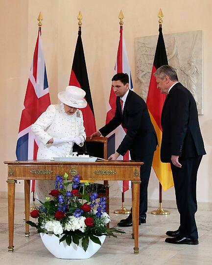 Queen Elizabeth am Mittwochmorgen in Berlin