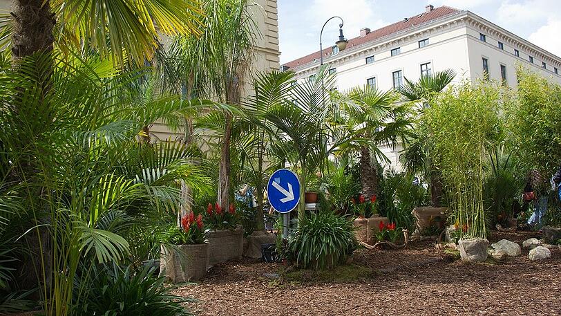 Einen Palmengarten auf Sand &ndash; wie hier beim Streetlife-Festival &ndash; will Green City ab Freitag auf die Theresienwiese bauen.
