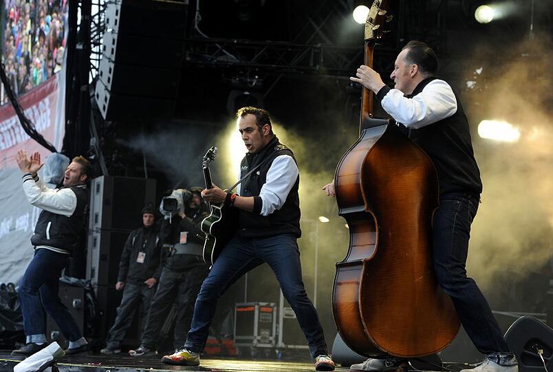 Sasha bei "Rock am Ring" mit seiner Band Dick Brave and the Backbeats.