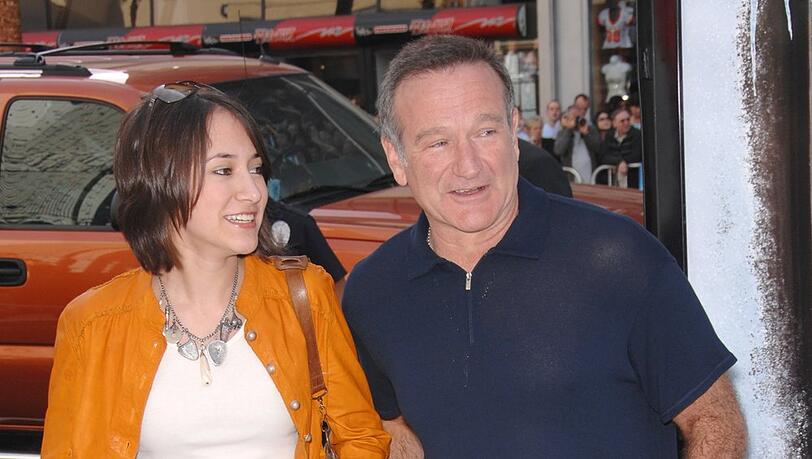 Robin Williams mit Tochter Zelda bei einem gemeinsamen Auftritt.