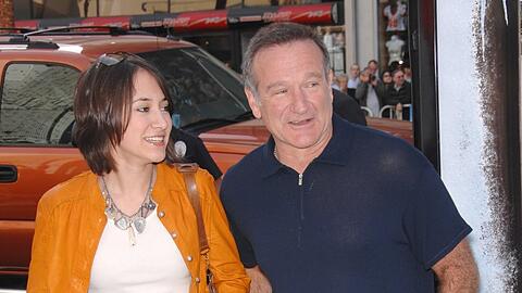 Robin Williams mit Tochter Zelda bei einem gemeinsamen Auftritt.
