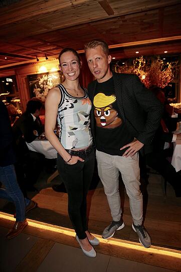 Erst friedlich: Christine Theiss und Oliver Pocher