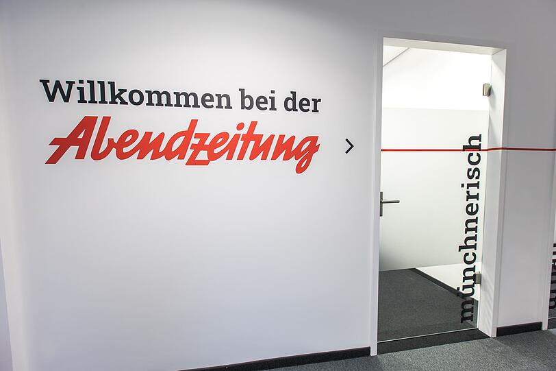 Willkommen! Der Eingangsbereich der Abendzeitung in München.
