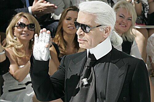 Danke, danke - Karl Lagerfeld, hier nach einer Chanel-Schau