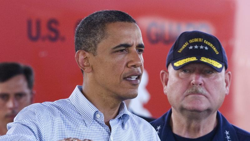 US-Präsident Barack Obama und Admiral Thad Allen von der US-Küstenwache im Krisengebiet. US-Präsident Barack Obama und Admiral Thad Allen von der US-Küstenwache im Krisengebiet.