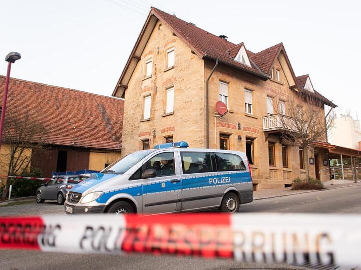 Der Tatort in Rot am See im Nordosten Baden-Württembergs.