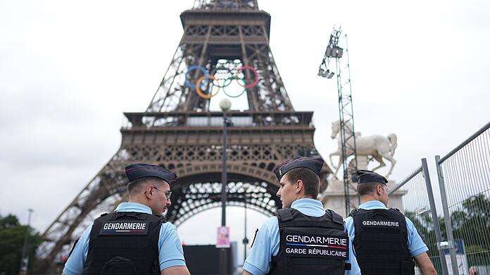 Tausende Sicherheitskräfte schützen die Sommerspiele in Paris.