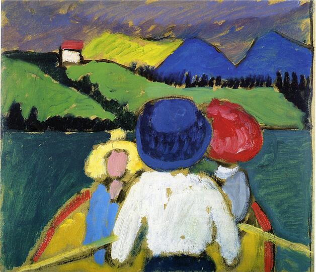 Diese Bootsfahrt hat Gabriele Münter gemalt.