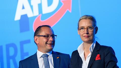 Reicht nach den Massenprotesten gegen die AfD Weglachen oder braucht es andere Maßnahmen? Die Bundesvorsitzenden Tino Chrupalla und Alice Weidel.