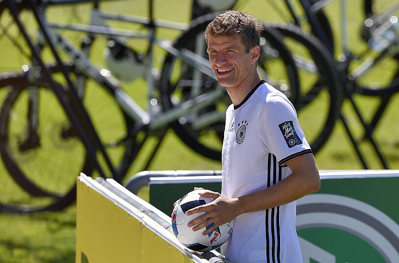 Thomas Müller beim Training der Nationalmannschaft.