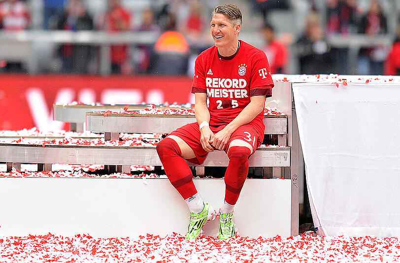 Moment der Ruhe: Bastian Schweinsteiger beim Saisonfinale am 23. Mai gegen den FSV Mainz 05.