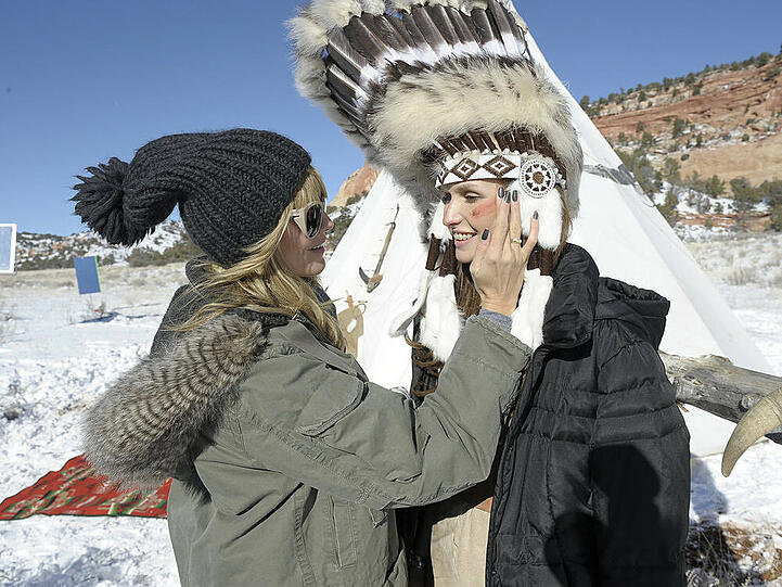 Heidi Klum ließ ihre Mädchen zu Indianerinnen stylen