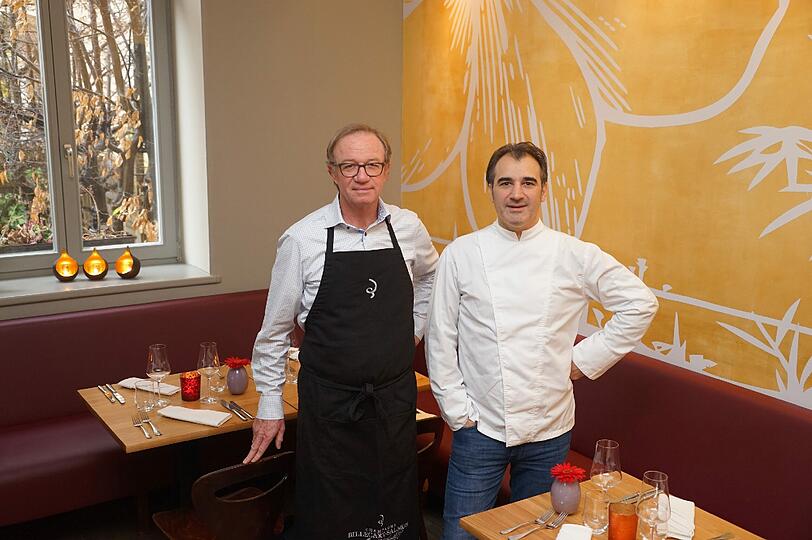 Im Le Berlu bieten Bernard Le Port (l.) und Luis-Jose Delgado Platz zum Genießen am Mittag und Abend.