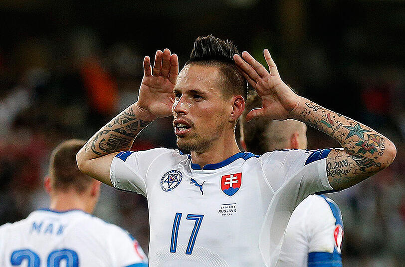 Hat maßgeblich zum Achtelfinal-Einzug der Slowaken beigetragen: Mittelfeldspieler Marek Hamsik.