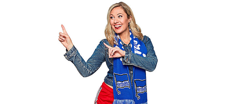 In München geboren, aber jetzt eingefleischter Hertha-Fan: Moderatorin Ruth Moschner.