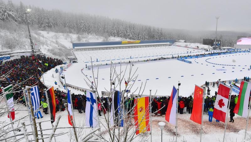 Blick in die Arena am Rennsteig in Oberhof.
