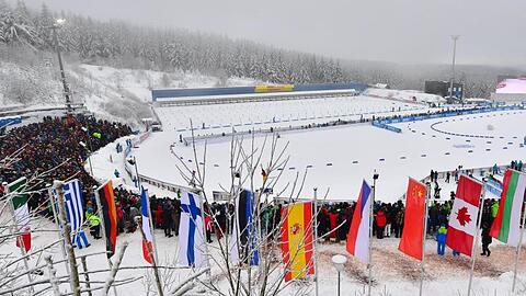 Blick in die Arena am Rennsteig in Oberhof.