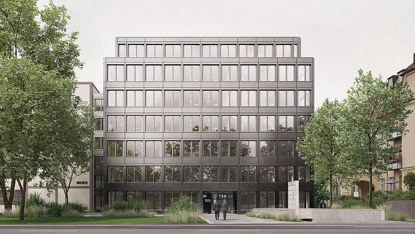 Bürogebäude Plinganserstraße: Ansicht Ost.