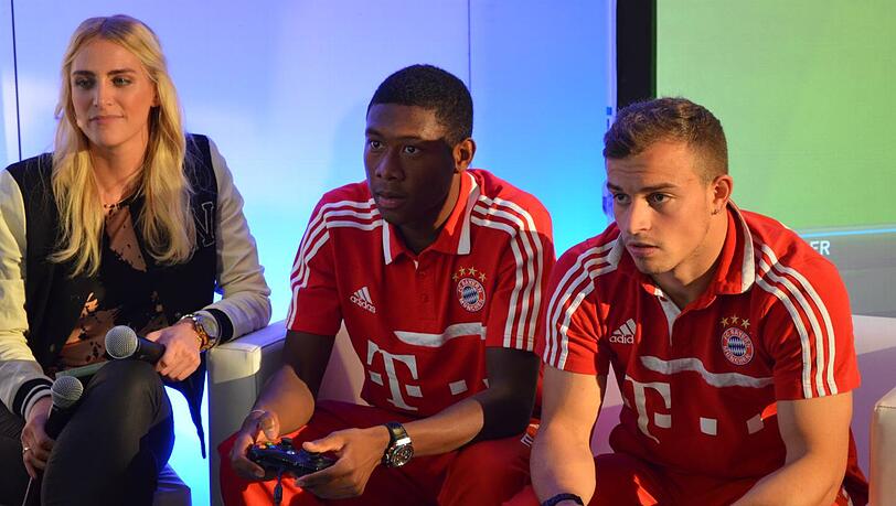 David Alaba und Xherdan Shaqiri, die beiden Gesichter der österreichischen und schweizerischen Version von Fifa 14. David Alaba und Xherdan Shaqiri, die beiden Gesichter der österreichischen und schweizerischen Version von Fifa 14.