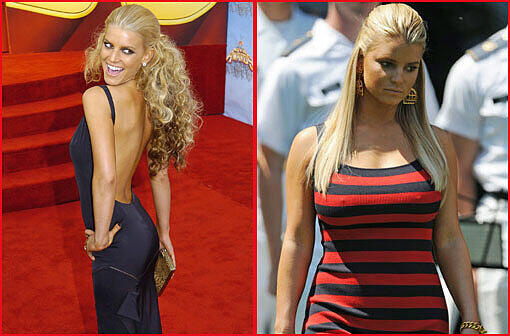 Von der Barbie zur Wuchtbrumme: Sängerin Jessica Simpson kämpft schon seit Jahre mit überschüssigen Pfunden.