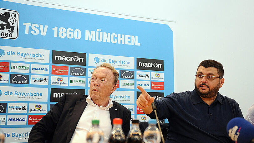 Präsident Peter Cassalette (l.) und Investor Hasan Ismaik bei der Pressekonferenz nach der Runjaic-Entlassung. Präsident Peter Cassalette (l.) und Investor Hasan Ismaik bei der Pressekonferenz nach der Runjaic-Entlassung.