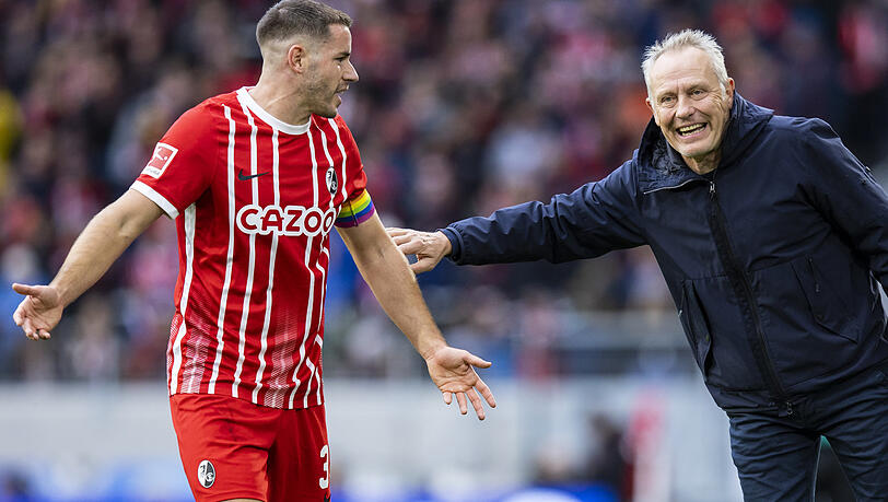 Christian und Christian: Freiburg-Trainer Streich (r.) und VerteidigerGünter, der seit seiner Jugend für den SC spielt. Christian und Christian: Freiburg-Trainer Streich (r.) und VerteidigerGünter, der seit seiner Jugend für den SC spielt.