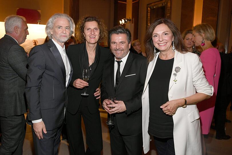 Hermann Buehlbecker, Innegrit Volkhardt (Chefin Bayerischer Hof), Thomas Anders und Uschi Dämmrich von Luttitz
