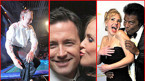 Promi-Party: Beim Ball des Sports wird viel gebusselt. Kerner macht sich ordentlich nass...
