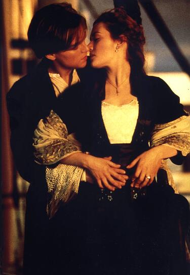 Filmkuss: Wer erinnert sich nicht an die legendäre Kussszene zwischen Kate Winslet und Leonardo Di Caprio auf der Titanic?